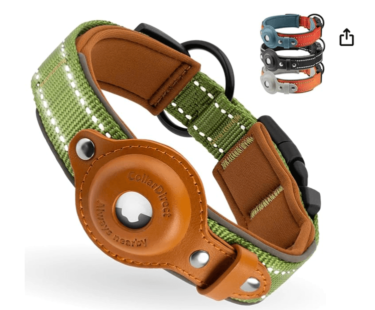 Airtag Reflective Dog Collar by CollarDirect