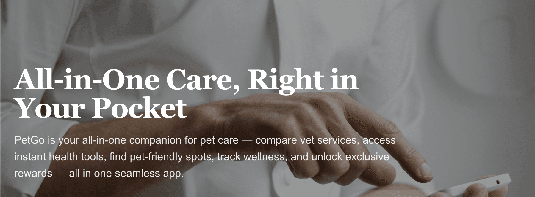 PetGo mobile app banner